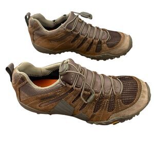 Merrell Men's Hiking Shoes‎ Size 10 Brown Waterproof Vibram Sole